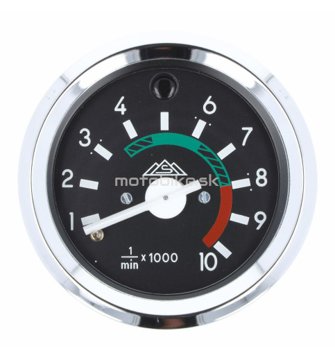 Otáčkomer SIMSON Ø60mm MZA s chrómovým krúžkom kontrolkou diaľkových svetiel